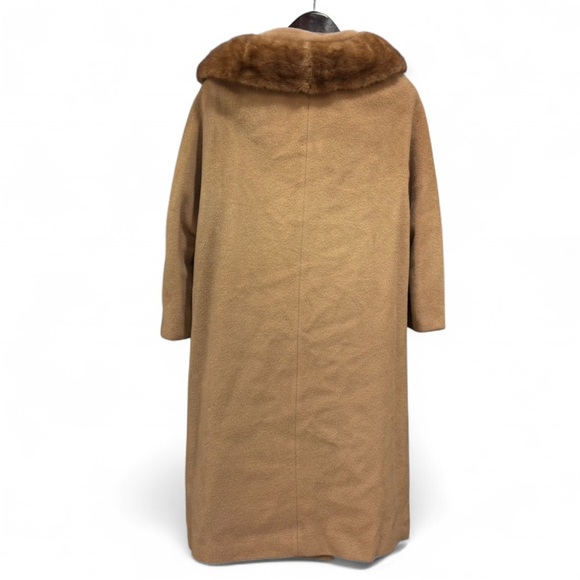 Vintage Meri K Camel and Mink Fur Collar size medium to large - Picture 2 of 4